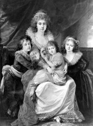 Portrait de Szczęsna (Józefina Amalia) Potocka avec ses enfants